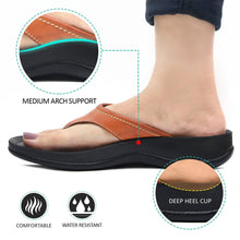 Load image into Gallery viewer, Aerosoft - Zeus S5903 Tan Women casual thong sandals2
