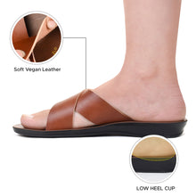 Load image into Gallery viewer, Aerosoft - Violet LS4865 Split Toe Strap Cute Casual Summer Slide Sandals for Women
