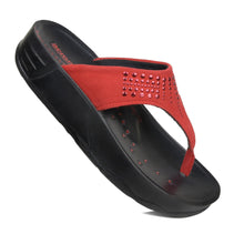 Load image into Gallery viewer, Aerosoft - Women Red Dazzler S5704 platform sandals thong
