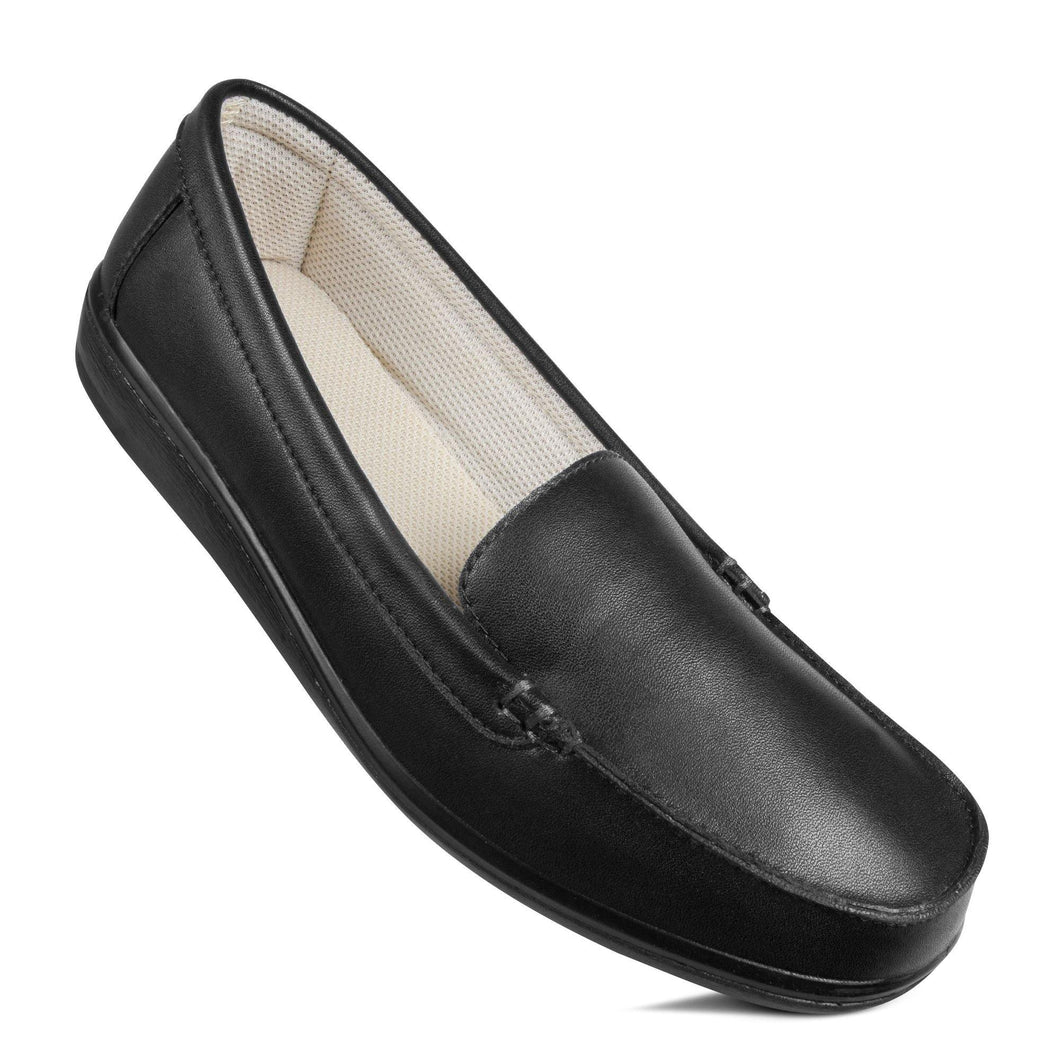 Aerosoft - Normsic Black CL0814 Women comfy loafers