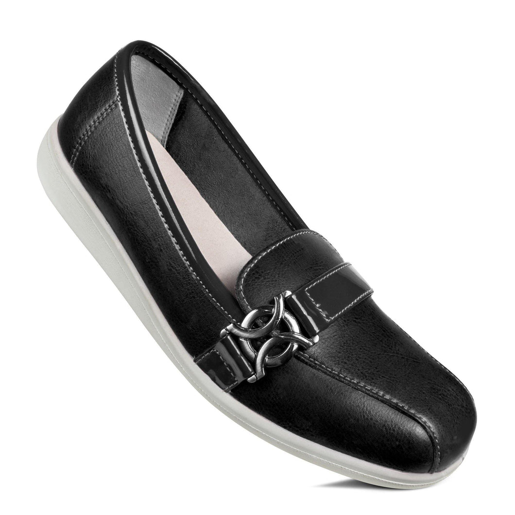 Aerosoft - Women Black Sizigy CL0804 comfortable loafers