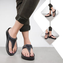 Load image into Gallery viewer, Aerosoft - Joana S5702 Navy Women thong sandals platform1
