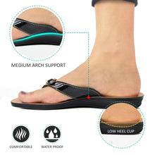 Load image into Gallery viewer, Aerosoft - Willow Black Women LS4831 cute flat thong sandals2
