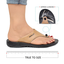 Load image into Gallery viewer, Aerosoft - Suzy S3902 Women Tan summer flip flops4
