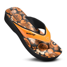 Load image into Gallery viewer, Aerosoft - Hibiscus Orange Women A0864 summer thong sandals
