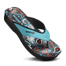 Load image into Gallery viewer, Aerosoft - Dojo A0862 Women Blue orthopedic flip flops
