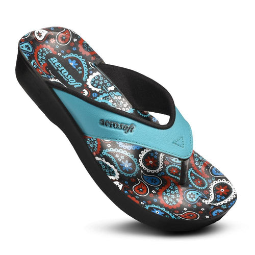 Aerosoft - Dojo A0862 Women Blue orthopedic flip flops