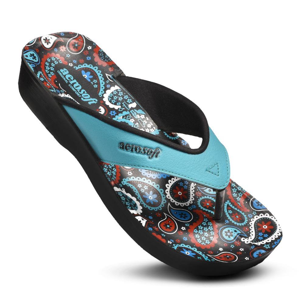 Aerosoft - Dojo A0862 Women Blue orthopedic flip flops