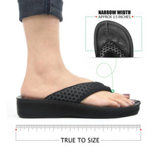 Load image into Gallery viewer, Aerosoft - Women Black Chameleon A08C5 thong strap flip flops4

