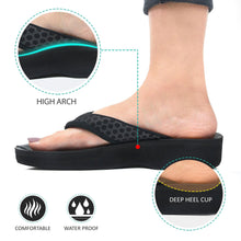 Load image into Gallery viewer, Aerosoft - Women Black Chameleon A08C5 thong strap flip flops2

