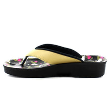 Load image into Gallery viewer, Aerosoft - Butterfly A0877 Women Gold cute flip flops2
