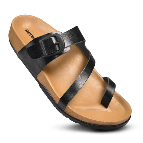 Aerosoft - Dart HL1203 Black comfortable slides for women