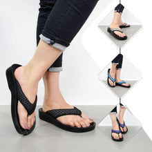 Load image into Gallery viewer, Aerosoft - Women Black Chameleon A08C5 thong strap flip flops1
