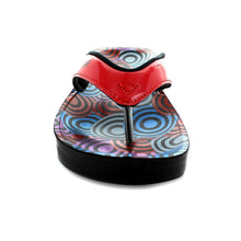Load image into Gallery viewer, Aerosoft - Swirly Women Red A0876 supportive flip flops1
