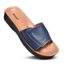 Load image into Gallery viewer, Aerosoft - Prissy LK0922 Navy women&#39;s fashion slides
