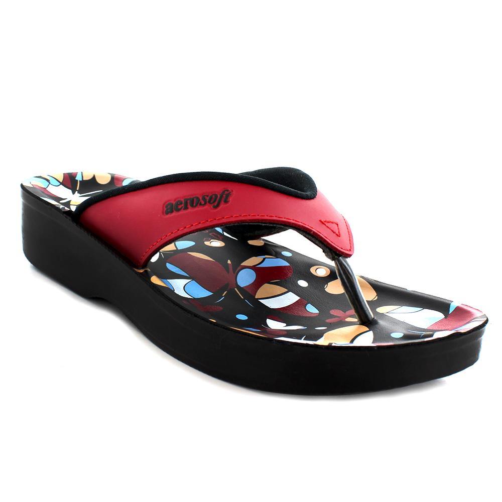 Aerosoft - Butterfly A0877 Women Red cute flip flops4