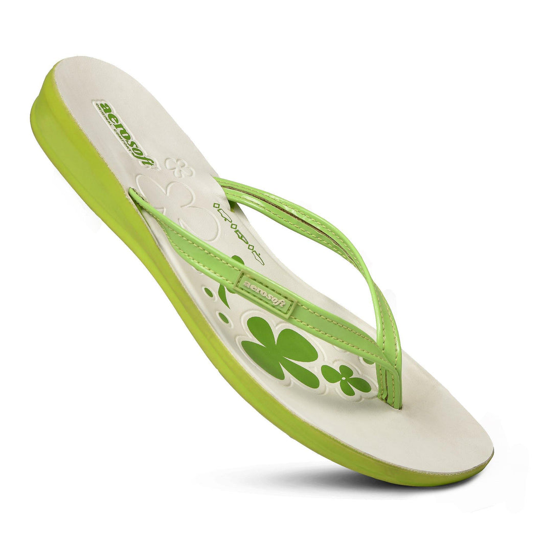 Aerosoft - Sandy S4802 Green comfortable flip flops for women