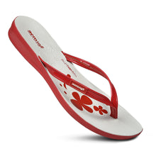 Load image into Gallery viewer, Aerosoft - Sandy S4802 Red comfortable flip flops for women
