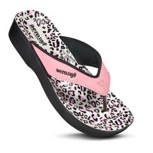 Load image into Gallery viewer, Aerosoft - A0846 Pink Women leopard thong sandals
