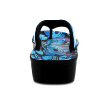 Load image into Gallery viewer, Aerosoft - Hibiscus Blue Women A0864 summer thong sandals5
