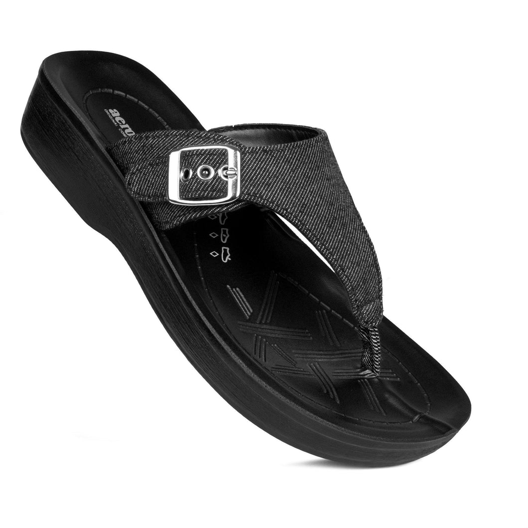 Aerosoft - Denimre A08C4 Summer Trendy Arch Support Comfortable Thong Sandals For Women -Footwear - Aerosoftfootwearusallc