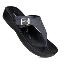Load image into Gallery viewer, Aerosoft - Denimre A08C4 Summer Trendy Arch Support Comfortable Thong Sandals For Women -Footwear - Aerosoftfootwearusallc
