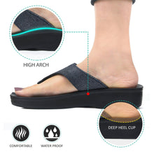 Load image into Gallery viewer, Aerosoft - Denimre A08C4 Summer Trendy Arch Support Comfortable Thong Sandals For Women -Footwear - Aerosoftfootwearusallc
