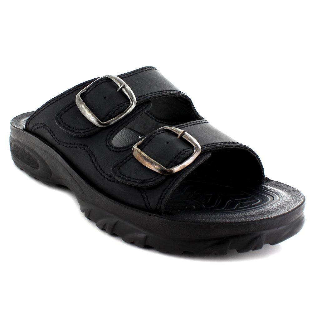 Aerosoft - Grabone A5402 Dual Strap Comfortable Slide Sandals For Men With Metal Buckle -Footwear - Aerosoftfootwearusallc