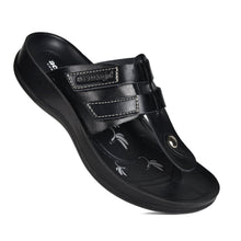 Load image into Gallery viewer, Aerosoft - Morphis Women Black S5908 t strap thong sandals
