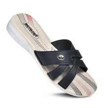 Load image into Gallery viewer, Aerosoft - Women Black Gladiator C2011 arch support slides
