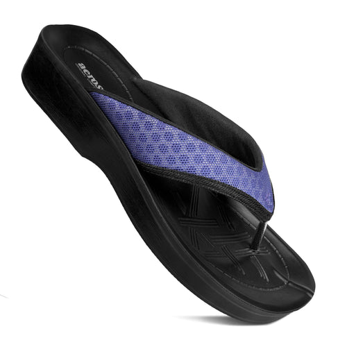 Aerosoft - Women Violet Chameleon A08C5 thong strap flip flops