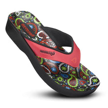 Load image into Gallery viewer, Aerosoft - Dojo A0862 Women Red orthopedic flip flops
