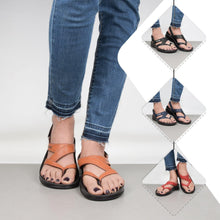 Load image into Gallery viewer, Aerosoft - Deke Women Tan S5904 slingback sandals with arch support3

