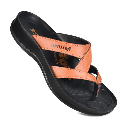 Aerosoft - Kumo Tan S5902 Women strappy slides