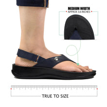 Load image into Gallery viewer, Aerosoft - Tuck S5901 Navy women&#39;s slingback sandals5
