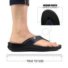 Load image into Gallery viewer, Aerosoft - Zeus S5903 Navy Women casual thong sandals5
