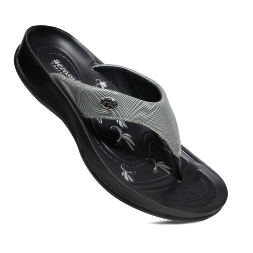 Aerosoft - Tempeve S5905 Grey thongs with arch support women's