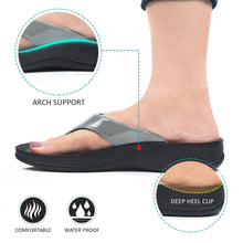 Load image into Gallery viewer, Aerosoft - Tempeve S5905 Grey thongs with arch support women&#39;s2

