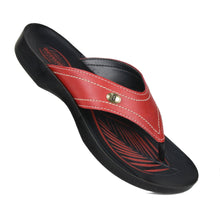 Load image into Gallery viewer, Aerosoft - Tendril S6101 Women Red stylish flip flops
