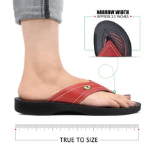 Load image into Gallery viewer, Aerosoft - Tendril S6101 Women Red stylish flip flops4
