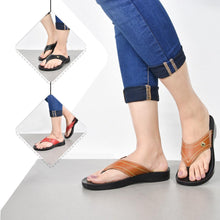 Load image into Gallery viewer, Aerosoft - Tendril S6101 Women Tan stylish flip flops1
