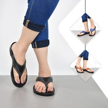 Load image into Gallery viewer, Aerosoft - Frondle S6102 Black ladies thong sandals1
