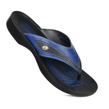 Load image into Gallery viewer, Aerosoft - Frondle S6102 Blue ladies thong sandals
