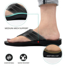 Load image into Gallery viewer, Aerosoft - Elmush S6103 Women Black supportive thong sandals3
