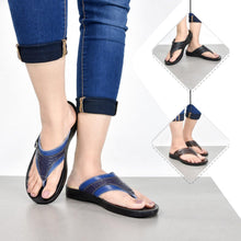 Load image into Gallery viewer, Aerosoft - Elmush S6103 Women Blue supportive thong sandals1
