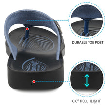 Load image into Gallery viewer, Aerosoft - Elmush S6103 Women Blue supportive thong sandals4
