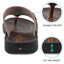 Load image into Gallery viewer, Aerosoft - Elmush S6103 Women Brown supportive thong sandals3
