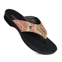 Load image into Gallery viewer, Aerosoft - Jute S6116 Pink ladies flip flop slippers
