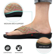 Load image into Gallery viewer, Aerosoft - Jute S6116 Pink ladies flip flop slippers2
