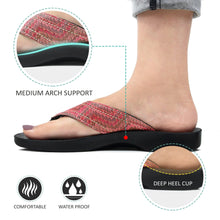 Load image into Gallery viewer, Aerosoft - Jute S6116 Red ladies flip flop slippers2
